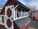 Nesting boxes on a chicken coop by Pine Creek Structures